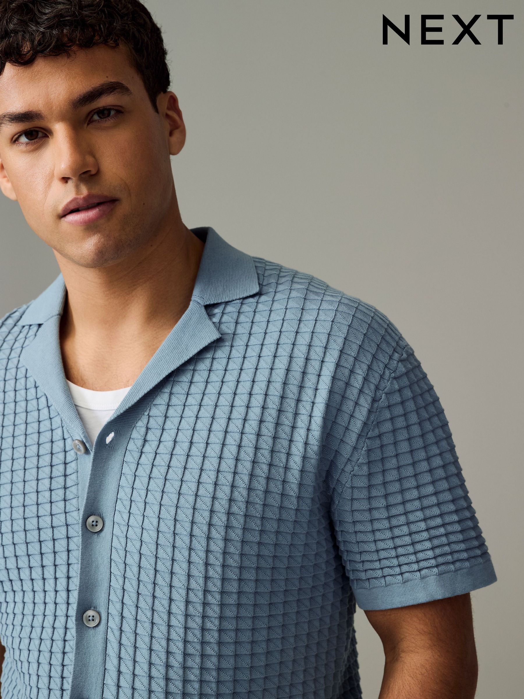 トップス LOW GAUGE BORDER KNIT BLUE GINGHAM STRETCH TOP - Blue / White | ZARA United States