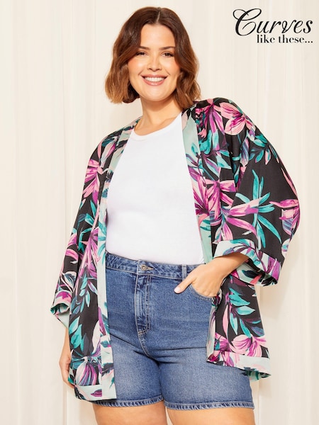 Curves Like These Long Sleeve Kimono (B14858) | 136 LEI