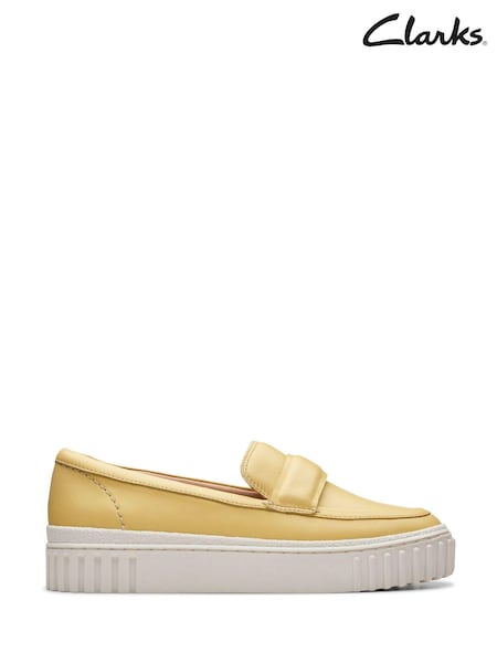 Clarks Yellow Leather Mayhill Cove Shoes (B14937) | €53