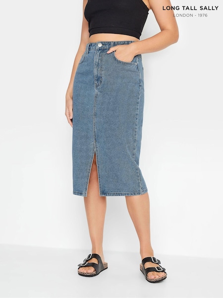 Long Tall Sally Midi Denim Skirt (B15007) | ‏146‏₪