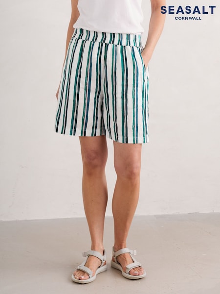 Weiß - Seasalt Cornwall 100% Linen Aviso Printed Shorts (B15133) | 37 €