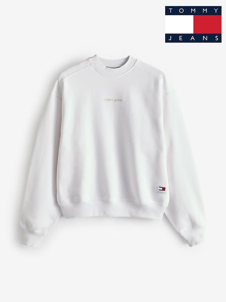 Tommy Jeans Black Regular Classic Logo 100% Cottton Sweatshirt (B15284) | R$ 790