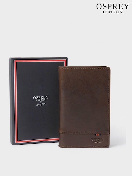 Brązowy - Osprey London Leather Micro Leather Dress Wallet (B15380) | 370 zł