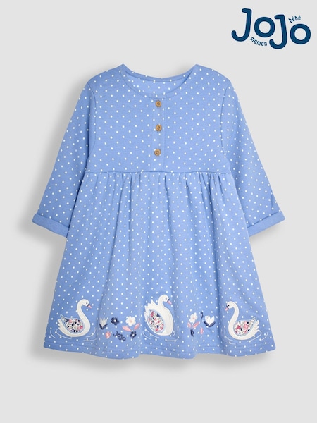 Jojo Maman Bébé Swan Applique Button Front Dress (B15511) | ‏161 ر.س.‏
