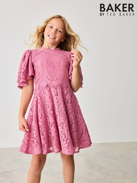 Vaaleanpunainen - Baker by Ted Baker Lace Mekko (B15557) | €55 - €60