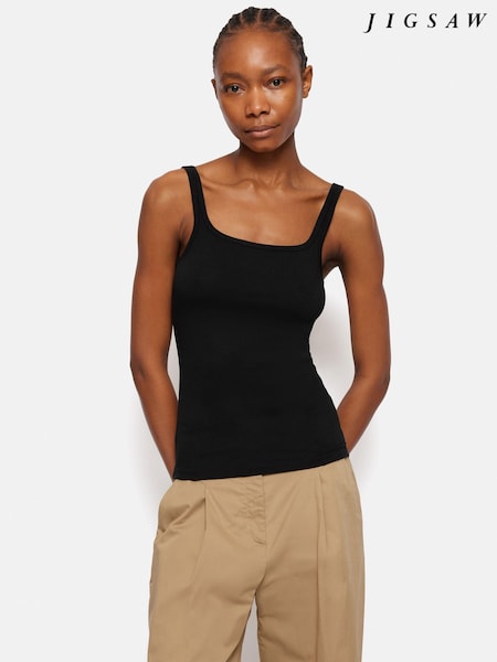 Jigsaw Black Square Neck Layering Tank (B15641) | €50