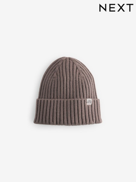 Mocha Brown Knitted Beanie Hat (1-16yrs) (B15645) | €4 - €8
