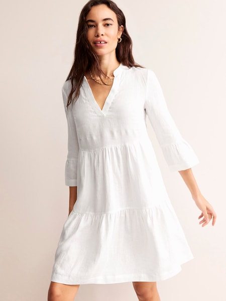 Boden Sophia 100% Linen Short Dress (B15732) | 537 LEI