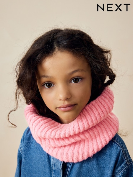 Bright Pink Chunky Rib Snood (1-16yrs) (B15763) | AED15 - AED25