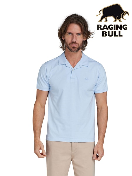 Raging Bull Blue Feeder Stripe Jersey Polo Shirt (B15817) | €34 - €37
