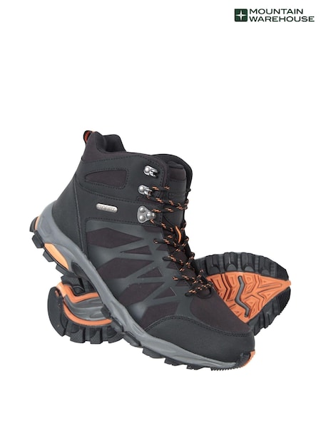أسود - Mountain Warehouse Mens Trekker II Waterproof Softshell Walking Boots (B15828) | ‏699 د.إ.‏