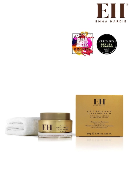 Emma Hardie 50g Vit C Brilliance Cleansing Balm With Dual Action Cleansing Cloth