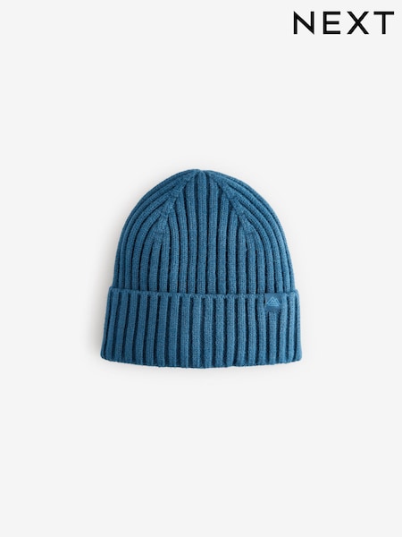 Petrol Blue Knitted Beanie Hat (1-16yrs) (B15948) | AED14 - AED28