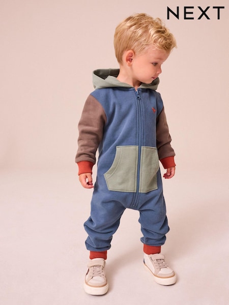 Blue Colourblock Dinosaur Spike All-In-One (3mths-7yrs) (B15964) | €17 - €19