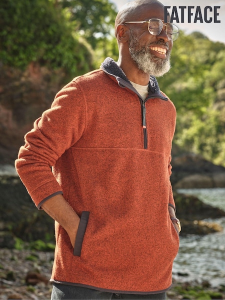 FatFace Haxby Burnt Orange Half Neck Sweatshirt (B15984) | €39.50