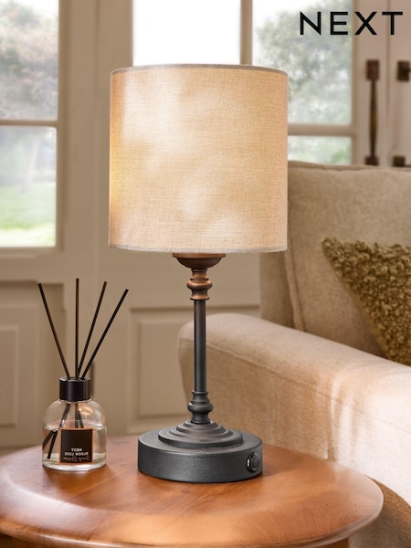 Black Burford Rechargeable Wireless Table Lamp (B16036) | €59