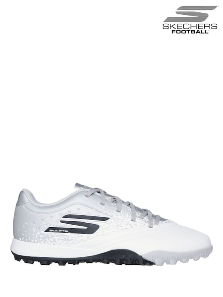 כרום לבן - Skechers White / Gold Older Kids Artificial Football Boots (B16082) | ‏221‏₪