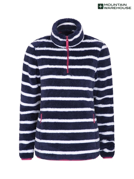 Mountain Warehouse Blue Womens Nessy Stripe Fleece (B16117) | kr571