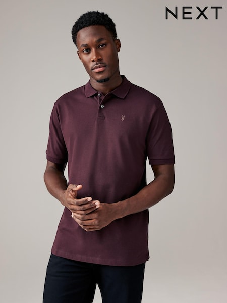 التين الأرجواني - تلبيس قياسي - Short Sleeve Pique Polo Shirt (B16140) | ‏79 د.إ.‏