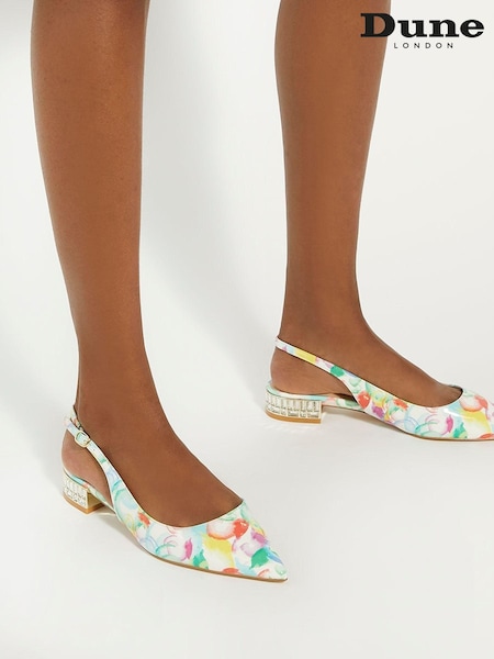 Dune London Multi Printed Hillie Slingbacks (B16302) | €54