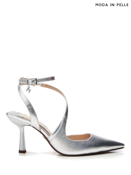 Argint/Argintiu - Pantofi cu baretă și toc mic Moda in Pelle Auriu Cyanna (B16303) | 371 LEI