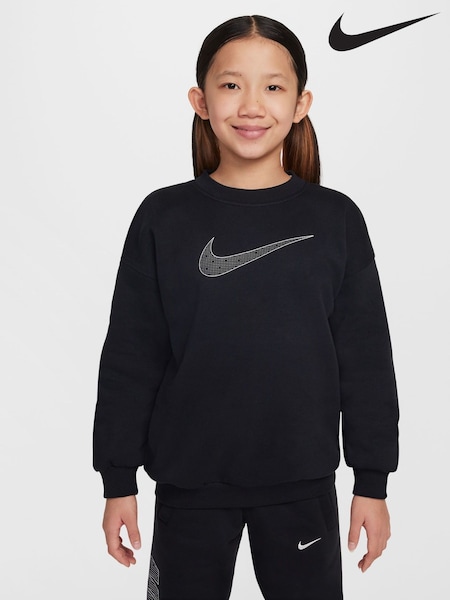 Čierna - Nike Oversized Shine Crew Sweatshirt (B16372) | €55