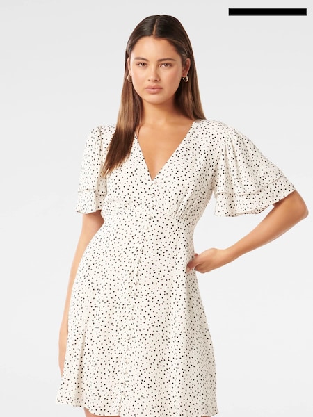 Forever New White Pria Button Through Mini Dress (B16403) | €47.50