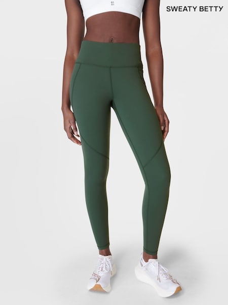 Sweaty Betty Trek Green Full Length Power 7/8 Workout Leggings (B16405) | €125