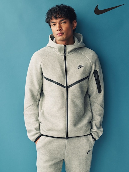 Grå - Nike Tech Fleece Zip Up Hoodie (B16432) | kr2 320