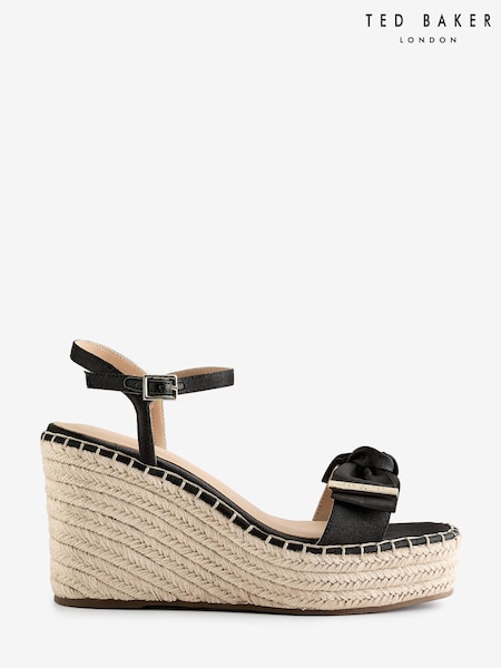 Ted Baker Black High-Heeled Geiia Wedges With Bow Detail (B16434) | €79