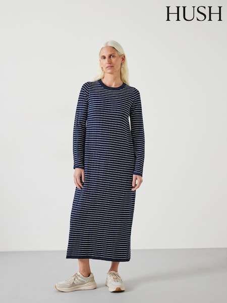 Hush Blue Dixie Striped Knitted Dress (B16515) | €54