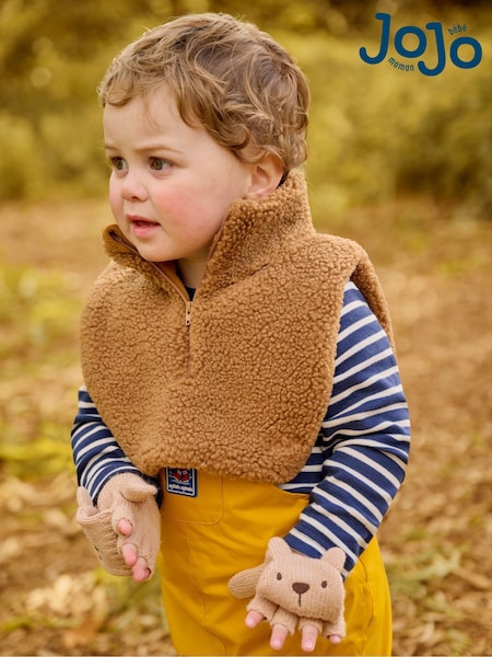JoJo Maman Bébé Brown Borg Zip Neck Cosy (B16577) | €23