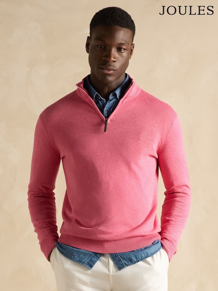 Роза Пінк - Joules В'язаний джемпер Hillside Quarter Zip (B16613) | 2 974 грн