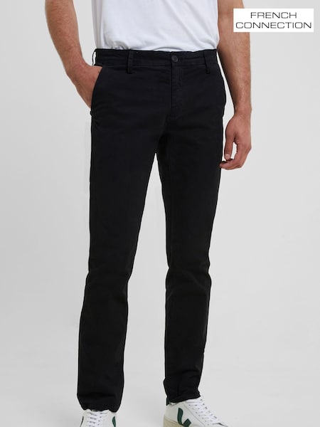 French Connection Black Stretch Chino Trousers (B16617) | €58