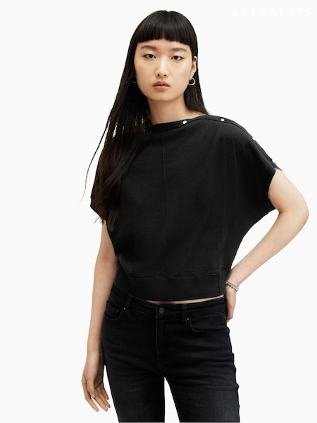 AllSaints Black Eli Sleeveless Top (B16649) | AED288