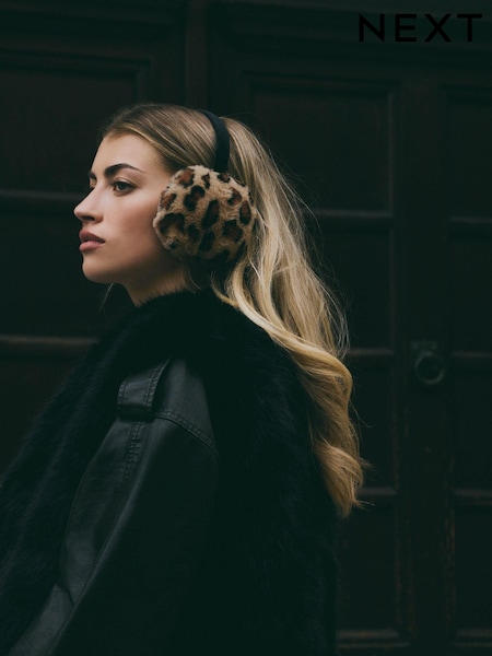 Leopard Faux Fur Earmuffs (B16743) | €17