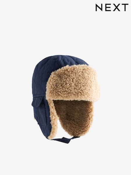 Mornarsko modra - Quilted Trapper Hat (3mths-6yrs) (B16881) | € 9 - € 13