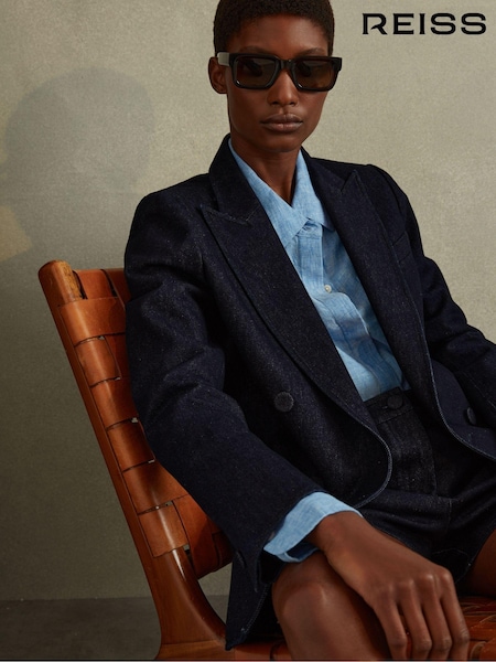 Reiss Maya Double Breasted Denim Suit: Blazer (B16887) | €381