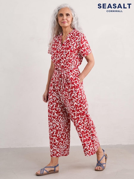Seasalt Cornwall Red Treen Cove Jumpsuit (B16923) | €53