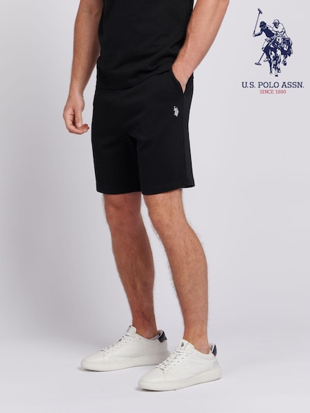 U.S. Polo Assn Black Mens Double Horsemen Sweat 100% Cotton Shorts (B16925) | €57