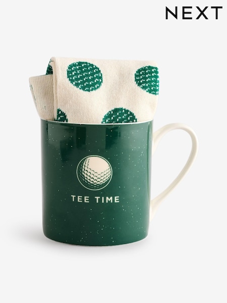 Green Golf Mug and Socks Set (B17130) | €15