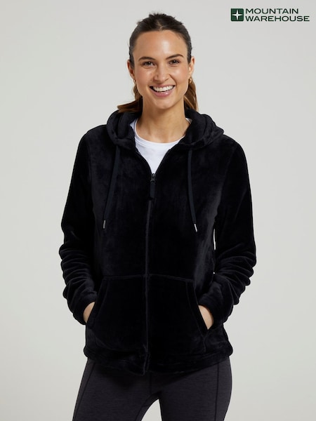 Mountain Warehouse Black Womens Snaggle Hooded Fleece (B17145) | €40