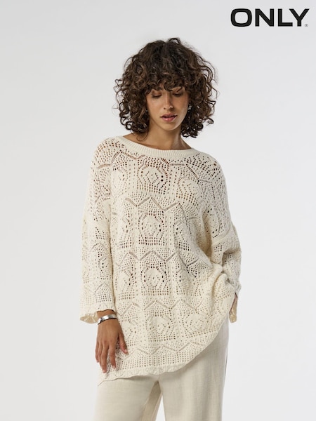 ONLY Relaxed Fit Crochet Beach Dress (B17596) | €11