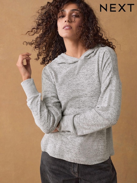 Grey Lightweight Jersey Cosy Hoodie (B17718) | AED56