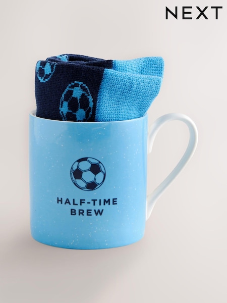 Blue Football Mug and Socks Set (B17737) | €6.50