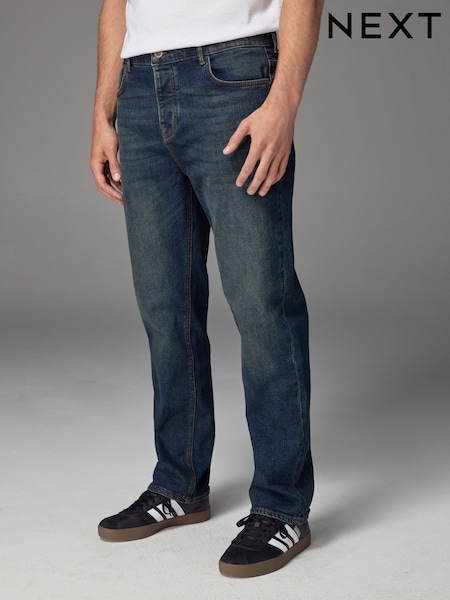 Темный винтаж - Прямой крой - Vintage Wash Denim Jeans (B17862) | €32