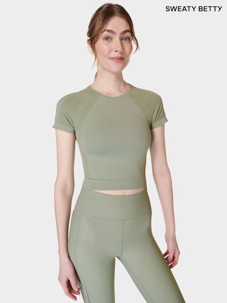 Sweaty Betty Athlete Crop Seamless Workout T-Shirt (B17959) | 27 €
