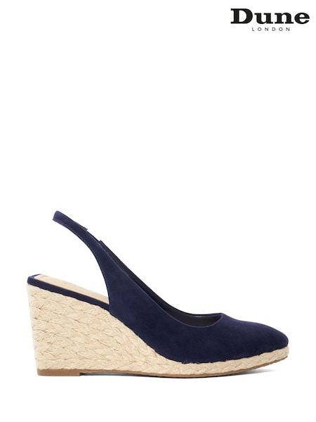 Dune London Blue Cadance Slingback Wedge Espadrilles (B17966) | €54