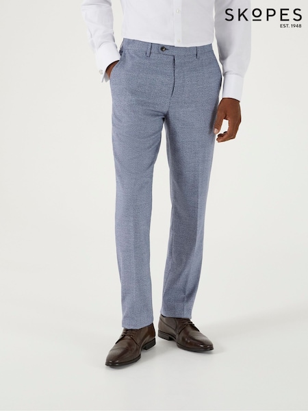 Blau - Skopes Jodrell Melierter Tweed-Anzug in Tailored Fit: Hose (B20067) | 90 €