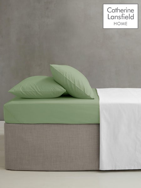 Catherine Lansfield Sage Green Percale Fitted Sheet (B20076) | 661 UAH - 1,081 UAH